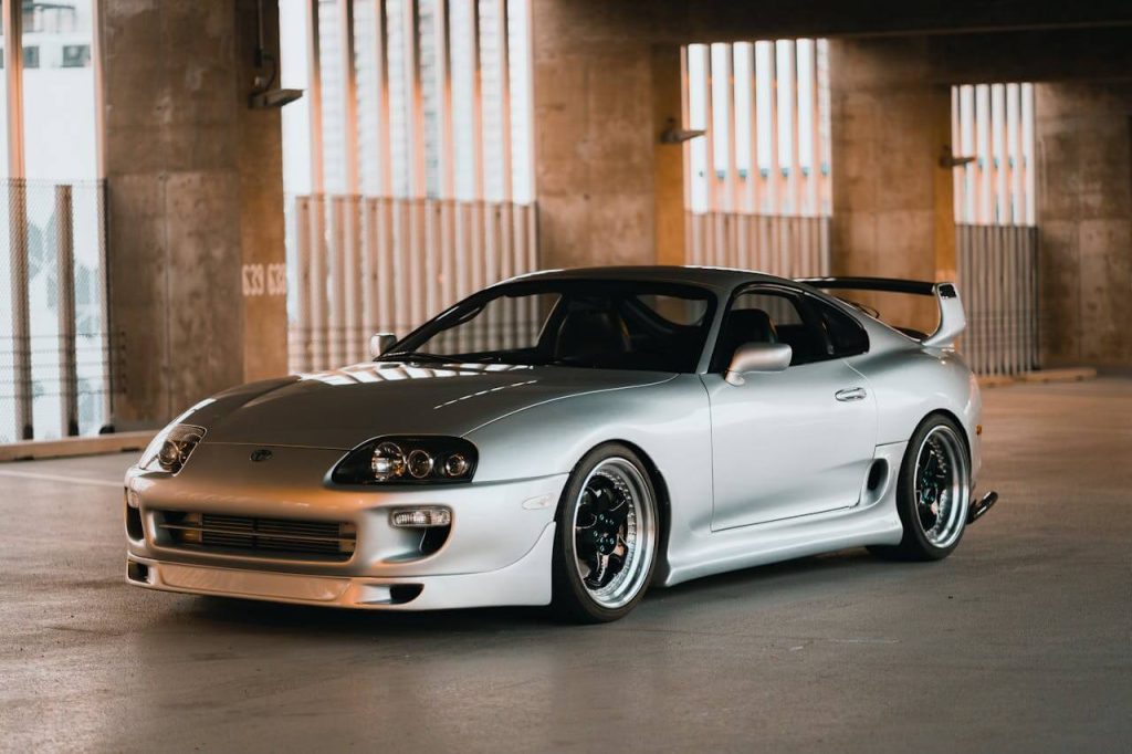 Grey Toyota Supra, a regular sight at Daikoku PA